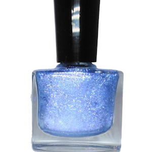 Plutonium - Periwinkle Blue Glitter Nail Polish Nail Art Lacquer Top Coat Luster Pearl Vegan Friendly Bath & Beauty Polishes and Coats