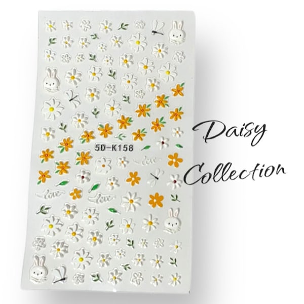 Daisy Nail Decals Flower Nail Art