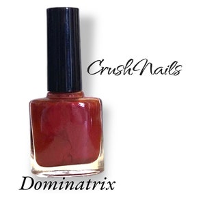 DOMINATRIX DARK red Peal Iridescent Glitter Nail Polish Nail Art Lacquer Top Coat Luster Pearl Vegan Friendly