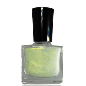 CREAM PUFF Duo Chrome  Golden White Irridescent Nail Polish Nail Art Lacquer Top Coat Luster Pearl Vegan Friendly Polishes