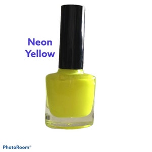 Limoncello - Glossy Neon  Yellow  - Nail Polish Nail Art Lacquer Top Coat Luster Pearl Vegan Friendly