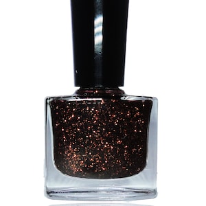 REVELATION Bronze Brown Glitter Nail Polish Nail Art Lacquer Top Coat 9 ml  Luster Pearl Vegan Friendly Bath & Beauty Polishes and Coats