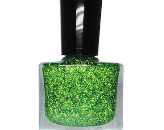 Lime Green Glitter Nagellack: Vegan freundlich, 5-Freie Formel