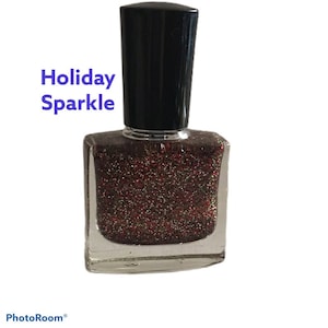 Holiday Sparks Glitter Nail Polish: Red, Silver, Gold - Vegan Friendly