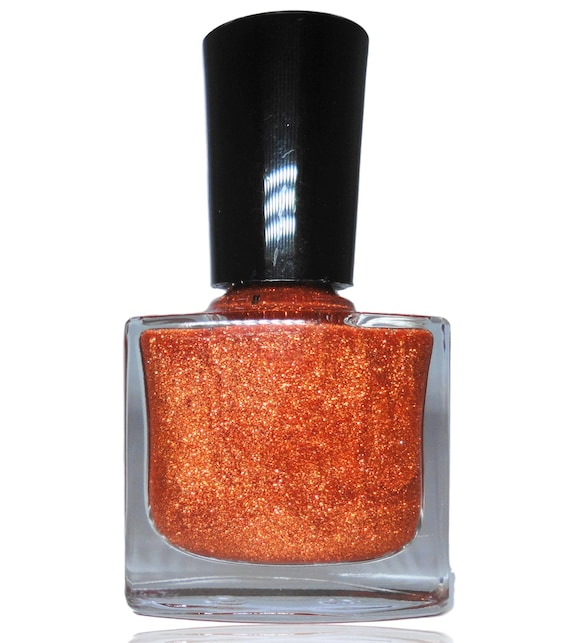 HUSSY - Tangerine Orange Glitter Vegan Nail Polish