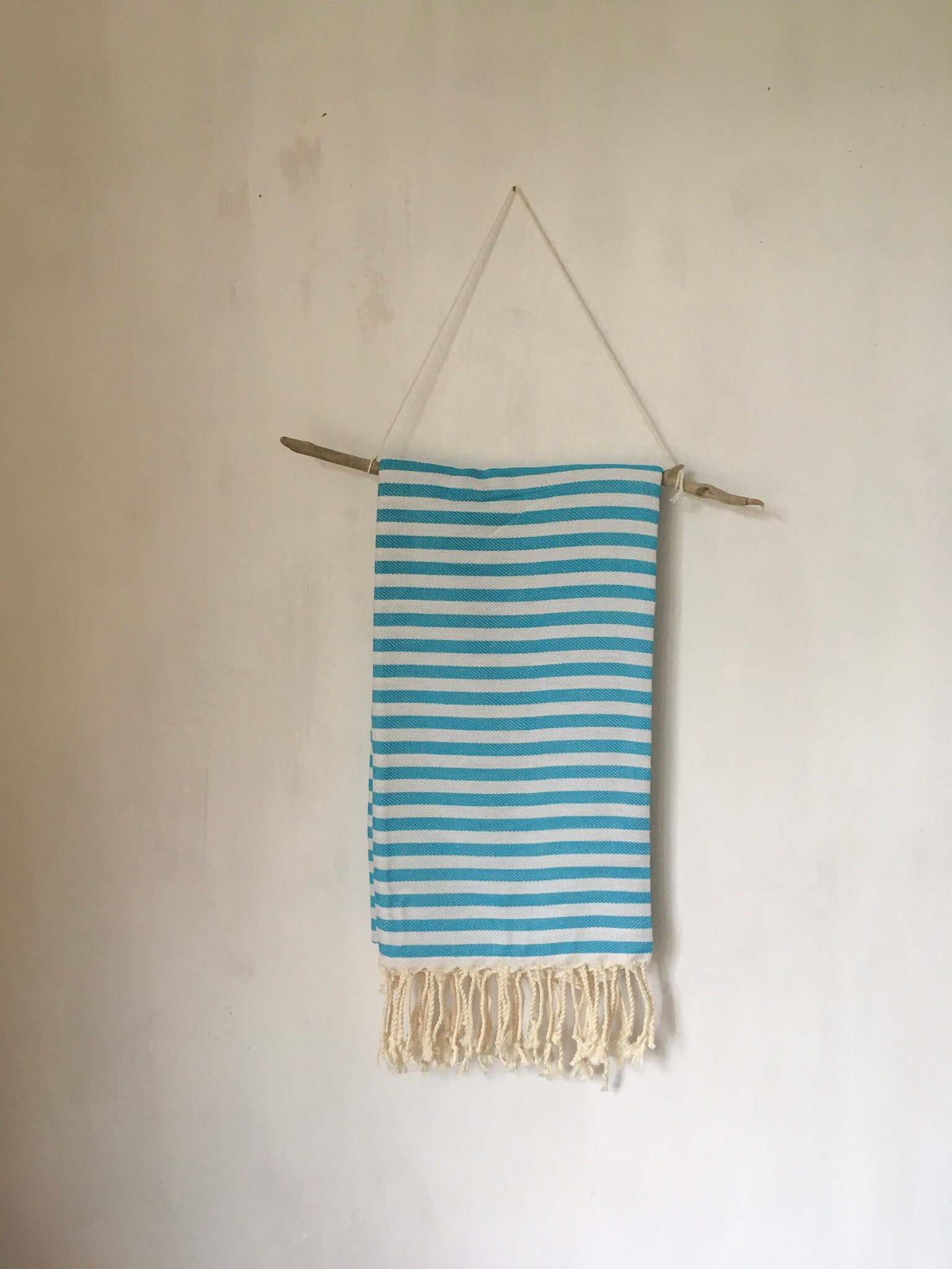 Turquoise Stripe Ocean Hammam Towel