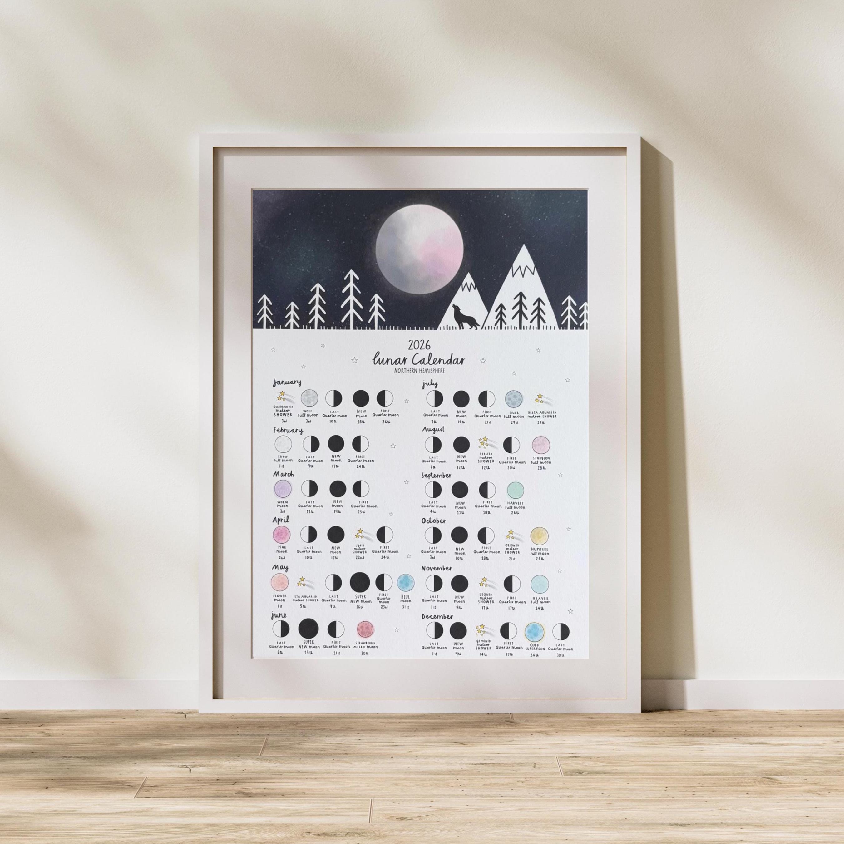 Calendario lunar - Etsy México, image size:2703x2703
