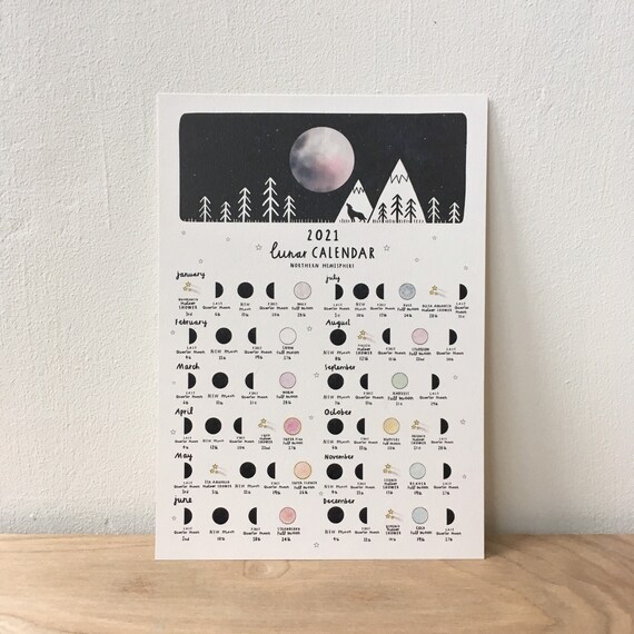 Calendrier Lunaire 21 Etsy