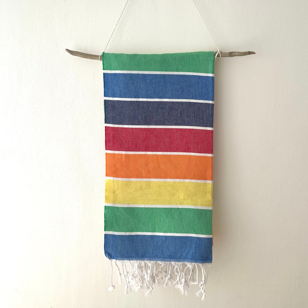 Rainbow Hammam Towel Etsy
