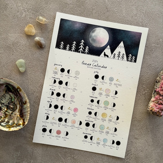 Lunar Calendar 2025 Etsy