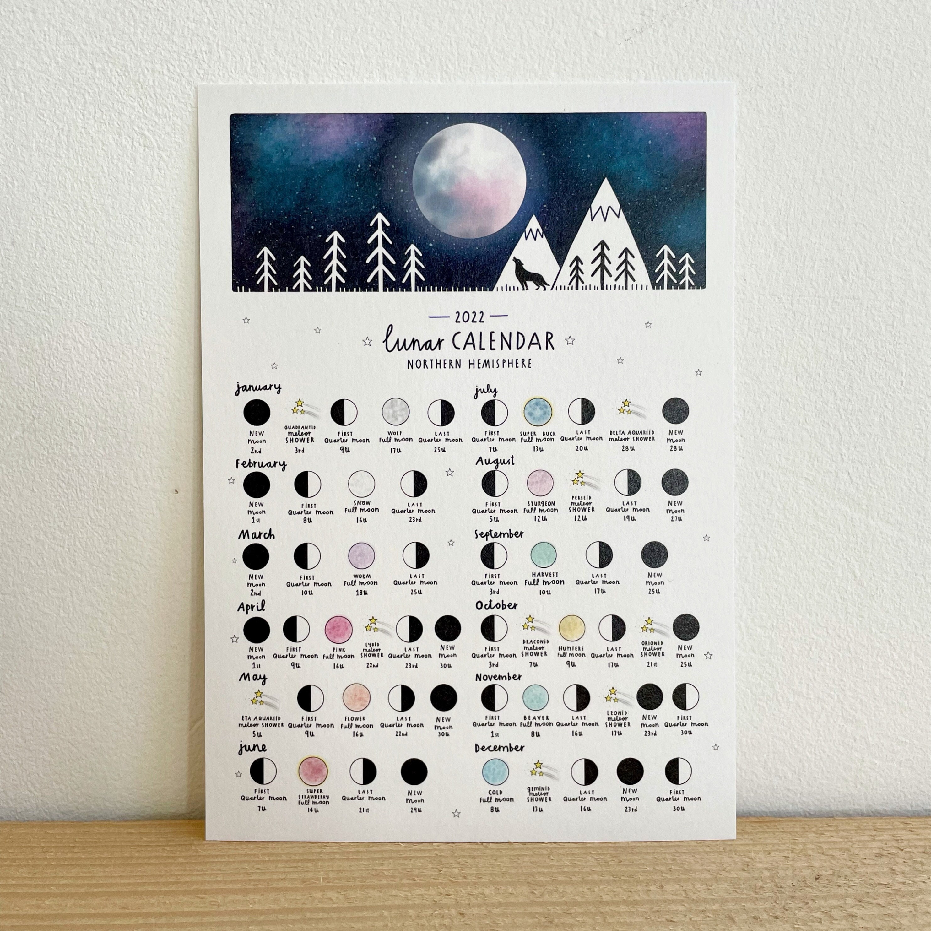 2022 Lunar Calendar | Etsy