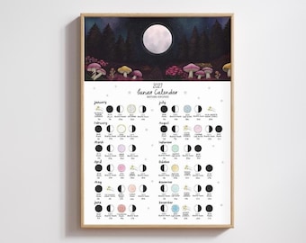 Mushrooms 2027 Lunar Calendar  Print