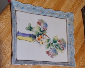 Old vintage Beautiful  hand painted plaques