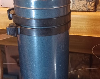 Vintage Metal One Quart Stanley Thermos with Handle and Straps