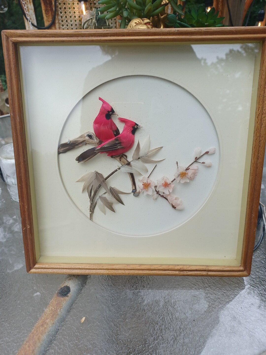 Vintage Beautiful 3D Red Cardinal Picture Etsy