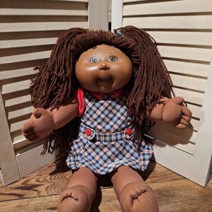 RARE Vintage Cabbage Patch Kid Play Along African American Girl-PA-5 Dark Brown Hair Brown Eyes 2004 Gifts For Daughter Sister Wife Girl Mom