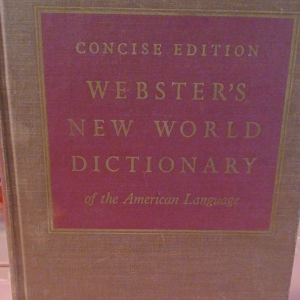 1969 Concise edition Websters New World Dictionary