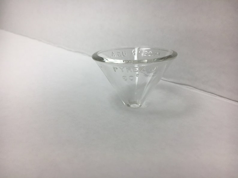 Vintage Pyrex Stemless Clear Glass Funnel 60d Made in the Etsy