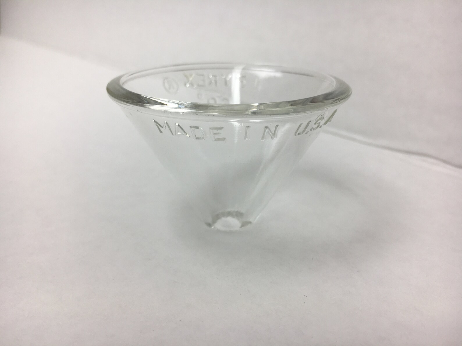 Vintage Pyrex Stemless Clear Glass Funnel 60d Made in the Etsy