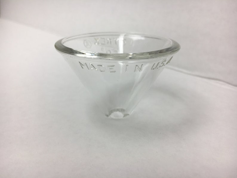 Vintage Pyrex Stemless Clear Glass Funnel 60d Made in the Etsy
