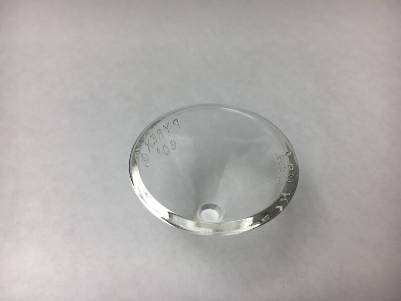 Vintage Pyrex Stemless Clear Glass Funnel 60d Made In The