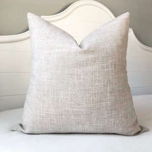 Beige Pillow Covers 20x20 Pillow Cover~Tan Textured Throw Pillow Neutral Pillow Covers 20x20 by Spicy Nacho Decor