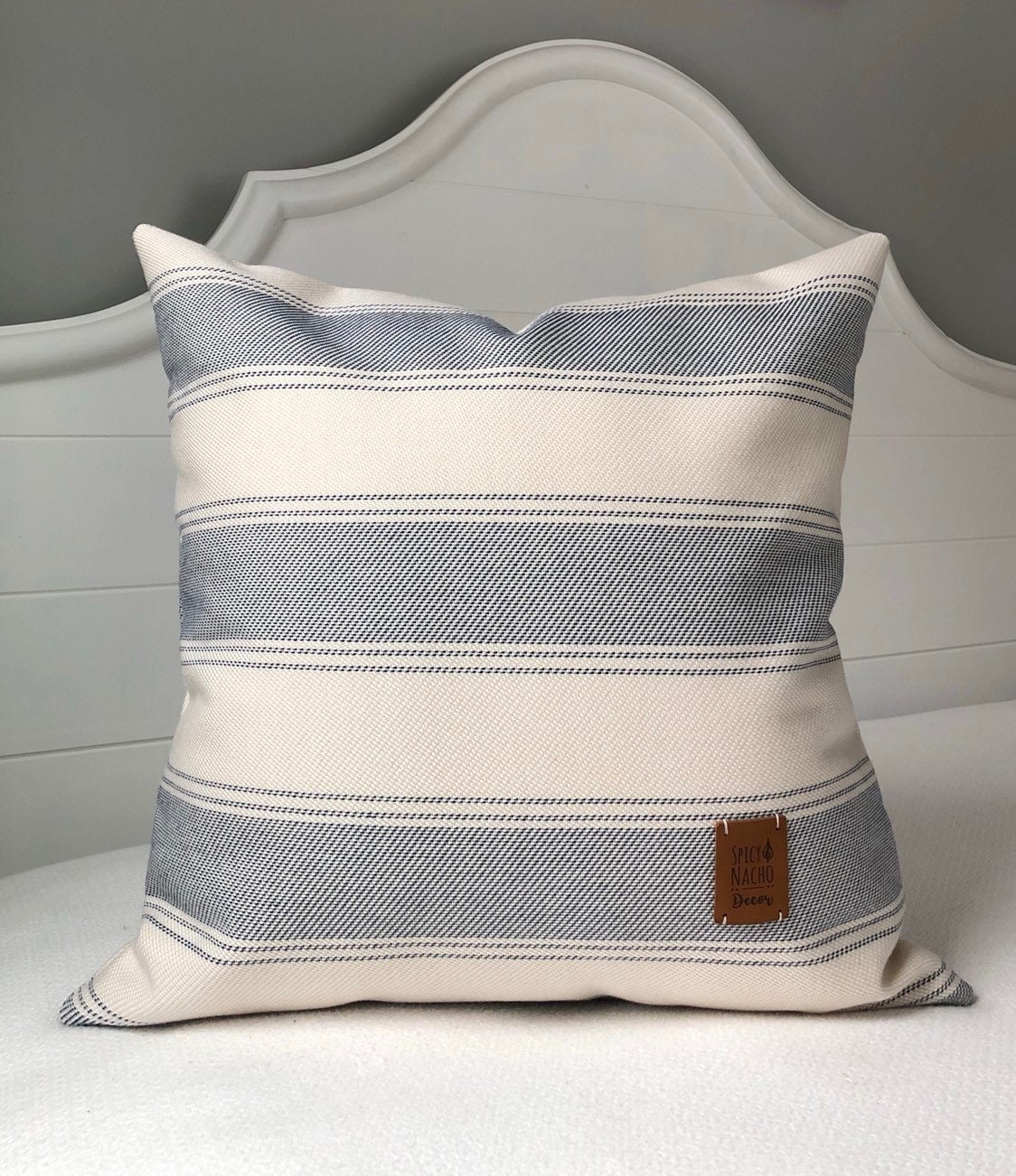 Pillow Covers 20x20 Pillow Cover Blue StripedDurable Outdoor Etsy