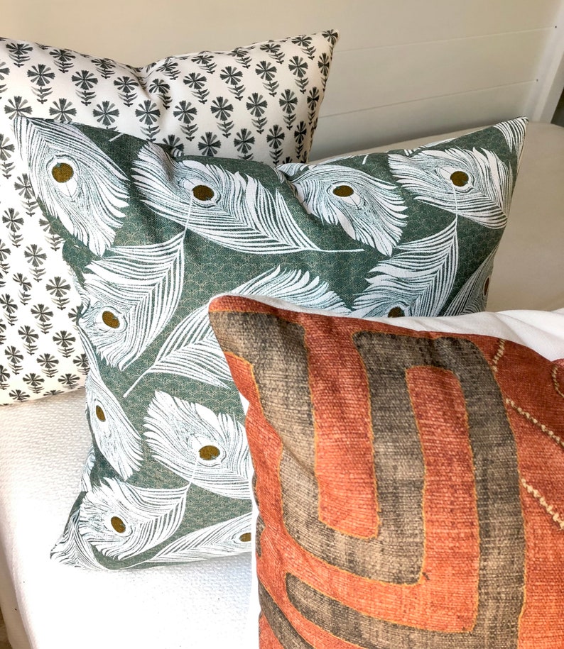 Green Pillow Covers 20x20 Pillow Coverseafoam Green Throw Etsy