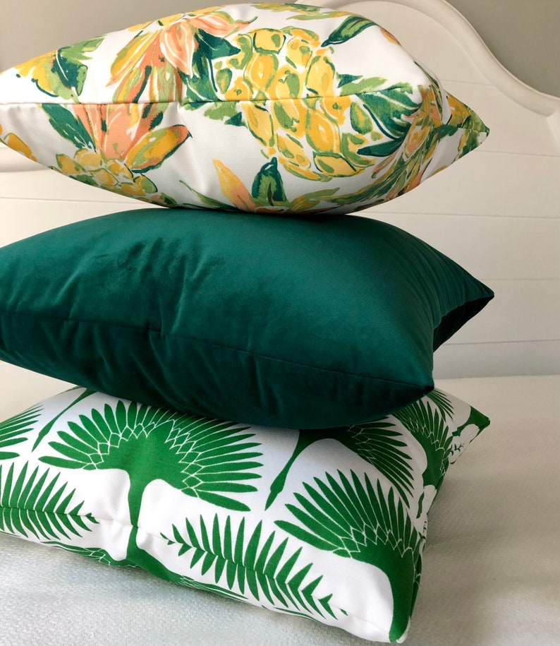 Emerald Green Velvet Pillow Covers 20x20 Pillow Covervelvet Etsy