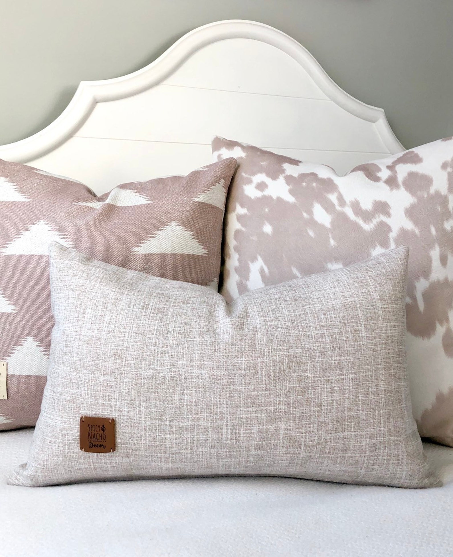 Beige Lumbar Pillow Covers 12x20 in Textured Chambray Cream Etsy