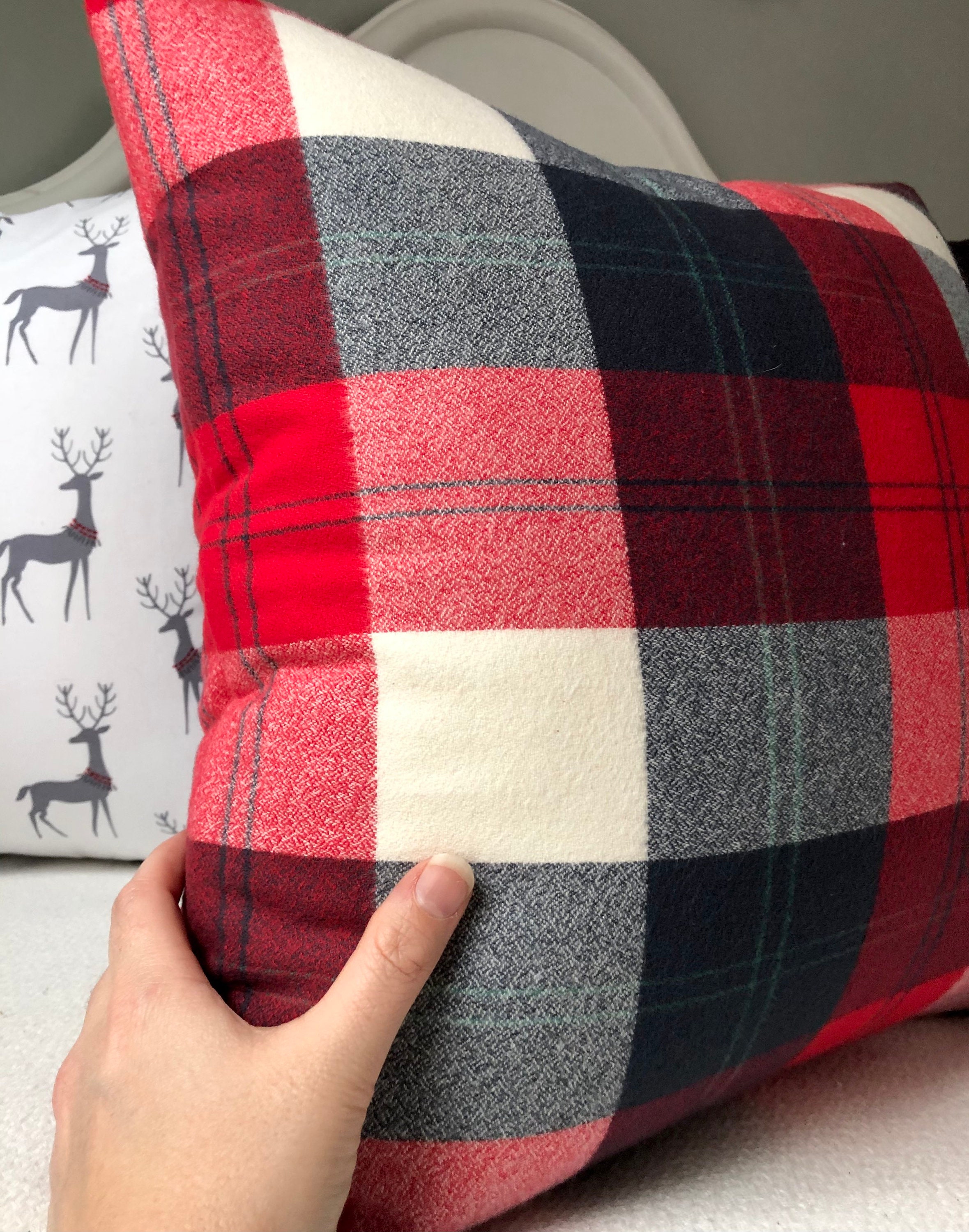 Plaid Pillow Covers 18 x 18Flannel Plaid Throw Pillow Covers Etsy