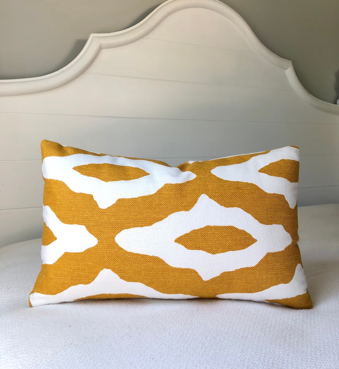 Mustard Yellow Pillowmustard Yellow Lumbar Pillow Covers 12x20 Pillow