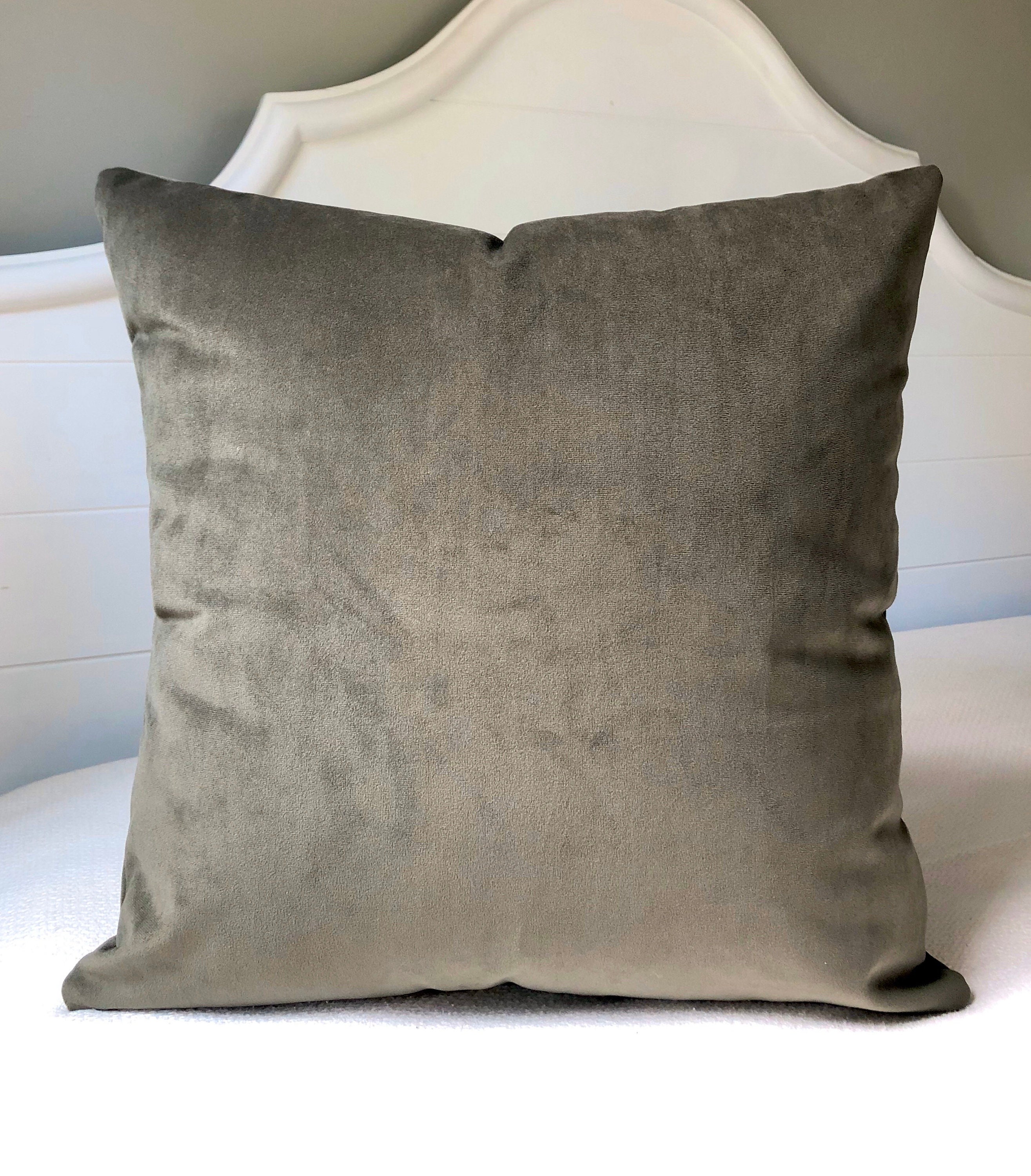  Acanva Solid Velvet Soft Decorative Throw Pillow, 2