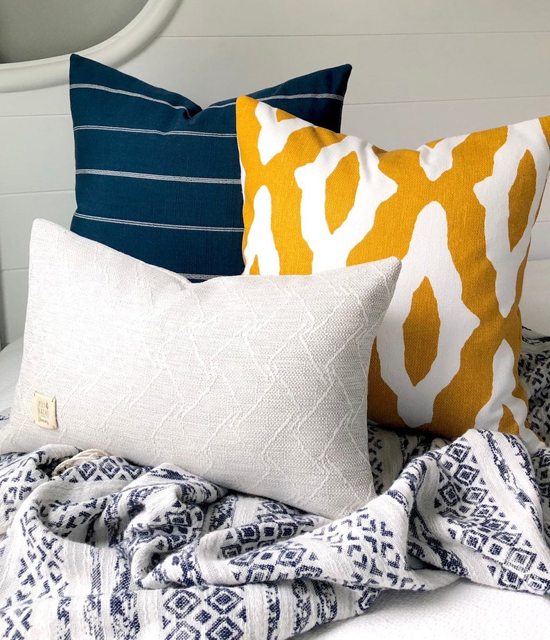 20x20 Pillow Cover Blue and White Pillow Covers 20x20blue Etsy