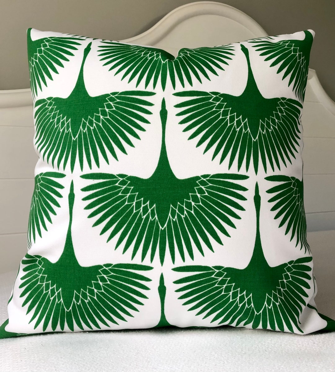 Green Art Deco Pillow Covers 20x20mcm Green Outdoor Pillow Coverswan Art Deco Throw Pillow Cover