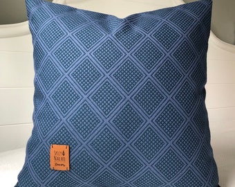 Blue Textured Pillow Covers 20x20 Pillow Cover~Blue Throw Pillow Covers Blue Genevieve Gorder Belgian by Spicy Nacho Decor