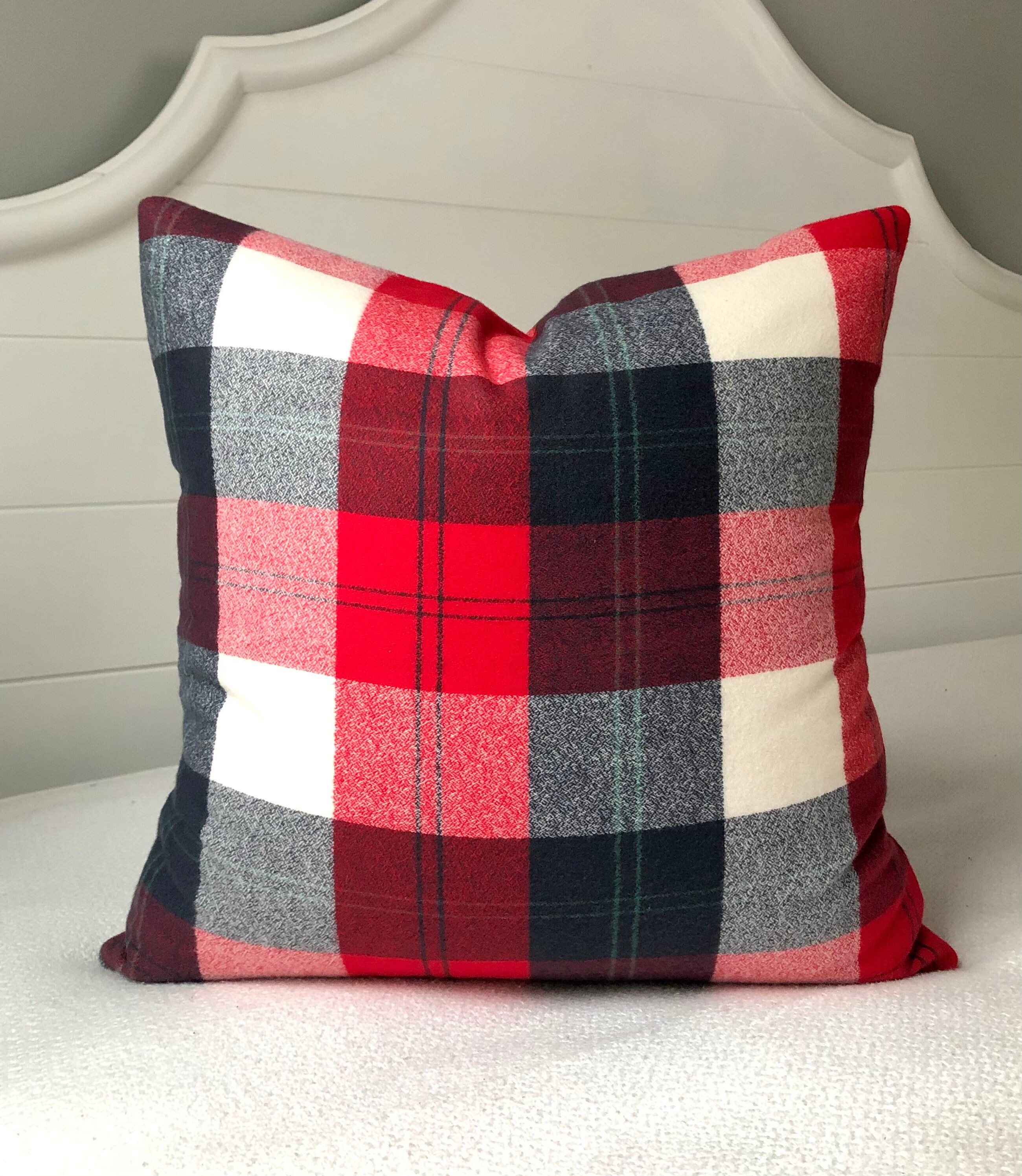 Plaid Pillow Covers 18 x 18Flannel Plaid Throw Pillow Covers Etsy