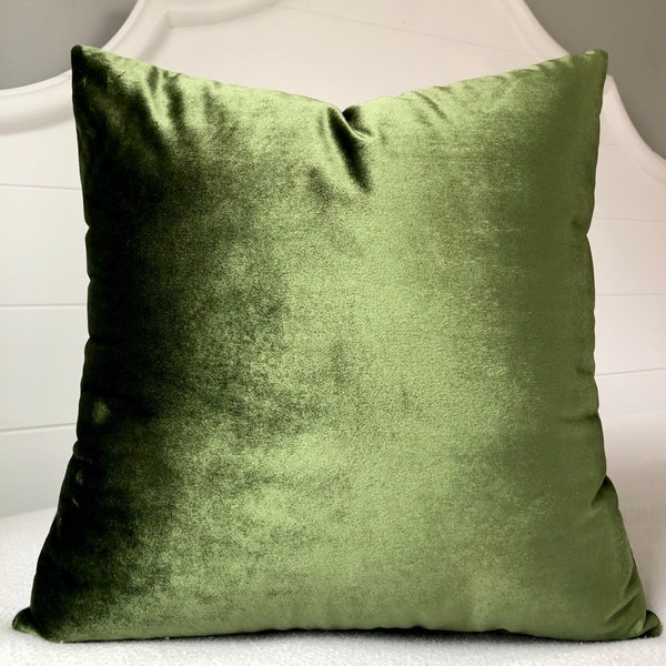 Green Velvet Pillows Etsy