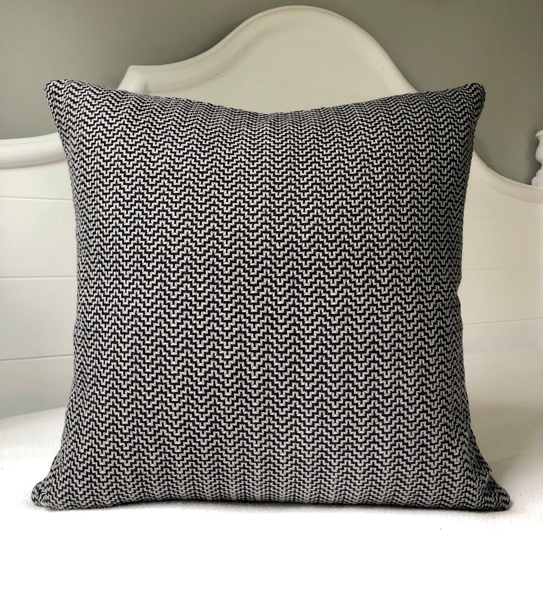 Navy Throw Pillow Covers 20x20 Pillow Covergray & Navy Etsy
