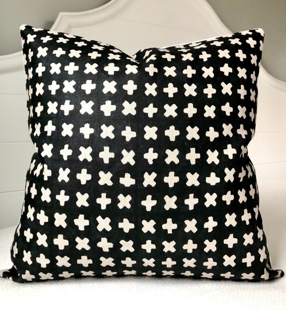 Black Linen Pillow Covers 20x20 Pillow Coverbastideaux Bogo Pillow Coverblack and White Swiss Cross Pillow 22x22 by Spicy Nacho Decor Etsy Canada