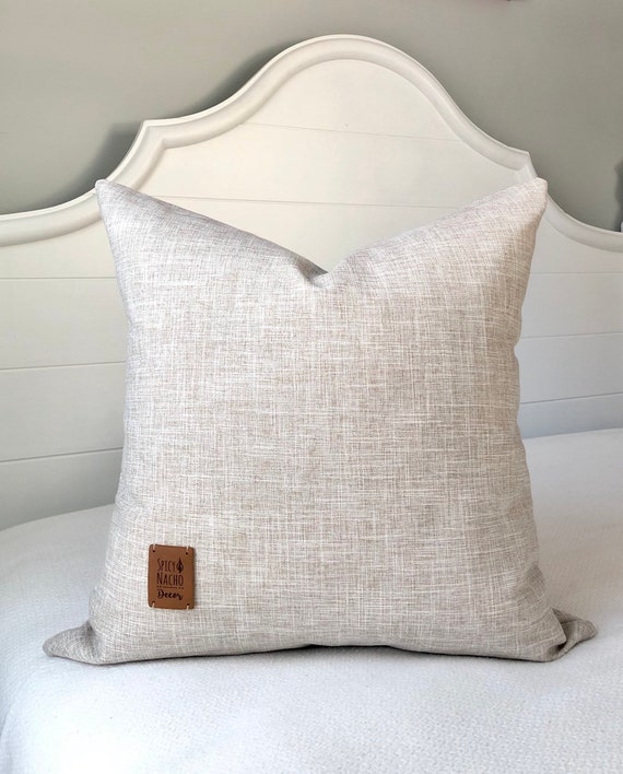 Textured Pillow Covers 20x20 Pillow Coversand Beige Throw Etsy