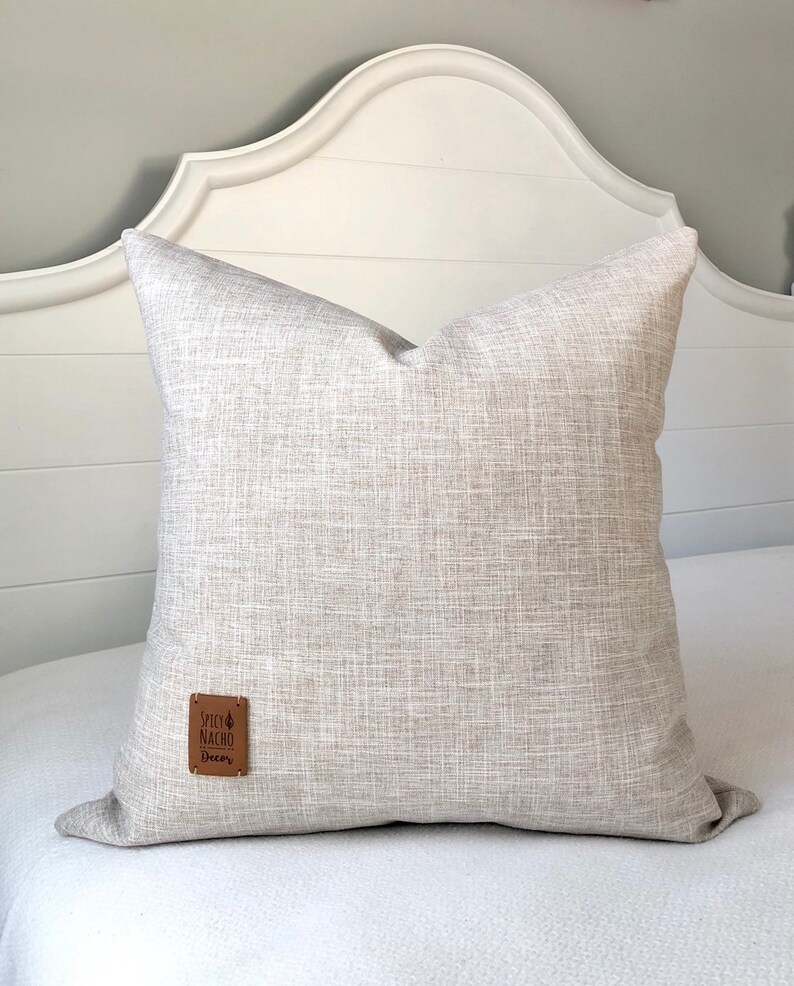 Textured Pillow Covers 20x20 Pillow CoverSand Beige Throw Etsy