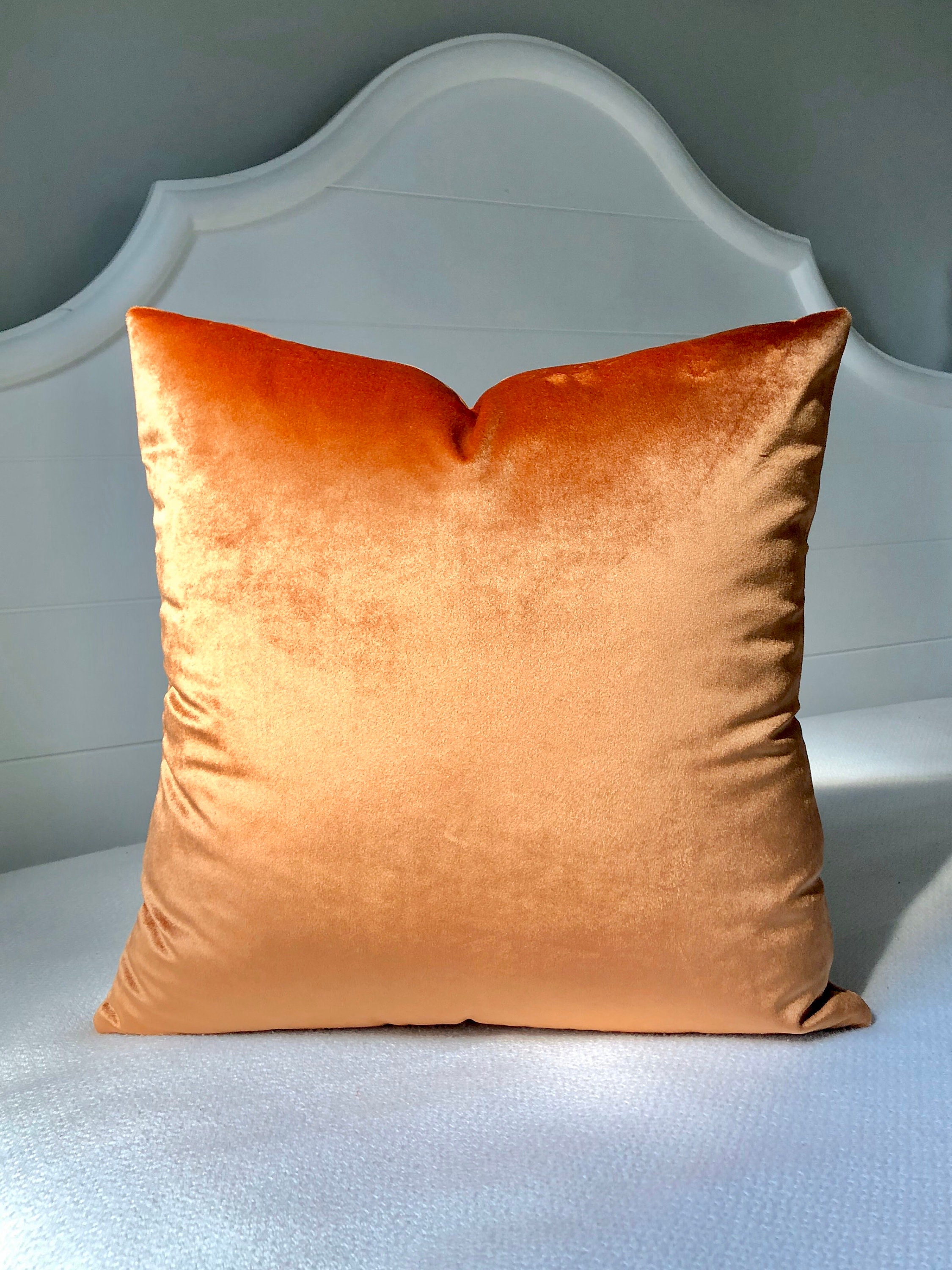 Burnt Orange Pillow Covers 20x20 Pillow Covercopper Velvet Pillow Covercopper Throw Pillow Covers by Spicy Nacho Decor Etsy
