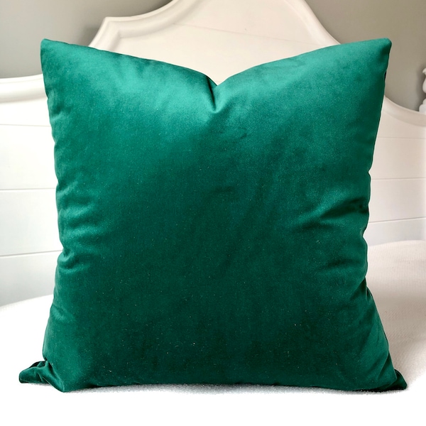 Emerald Green Velvet Pillow Etsy
