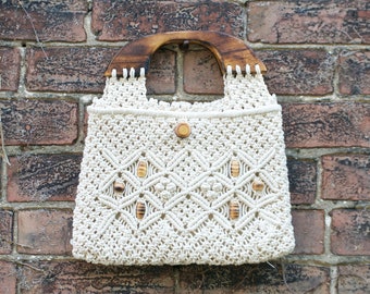 1980s Boho Handwoven Purse