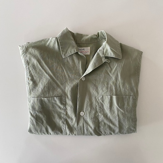 1960s Truval Loop Collar Button Up