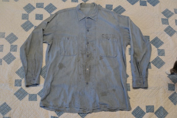 WWII 1940s USN Chambray Work Shirt