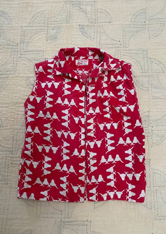 1940s Women's Western Crop Top Vest