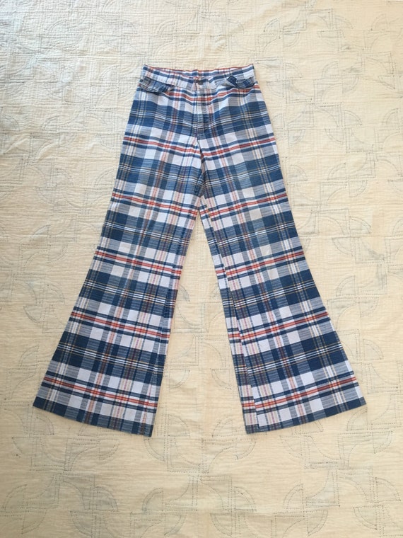 1970s Women's Plaid Bell Bottoms