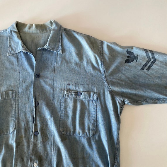 1950s/60s USN Chambray Mechanics Shirt